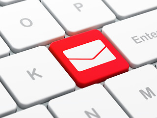 Image showing Finance concept: Email on computer keyboard background