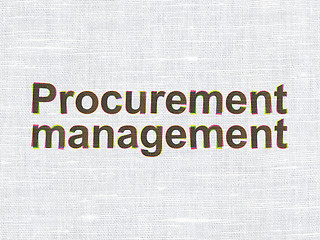 Image showing Business concept: Procurement Management on fabric texture