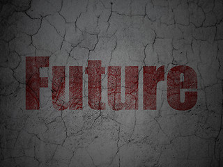 Image showing Time concept: Future on grunge wall background