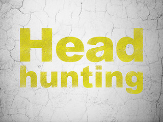 Image showing Finance concept: Head Hunting on wall background