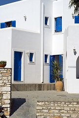 Image showing typical greek island guest house