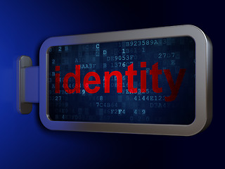 Image showing Protection concept: Identity on billboard background