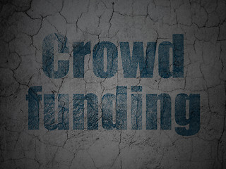 Image showing Finance concept: Crowd Funding on grunge wall background