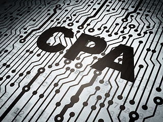 Image showing Finance concept: circuit board with CPA