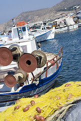 Image showing fishing boats greek islands
