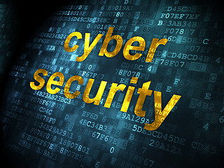 Image showing Safety concept: Cyber Security on digital background