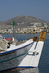 Image showing fishing boats greek islands