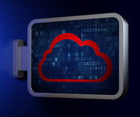 Image showing Cloud networking concept: Cloud on billboard background