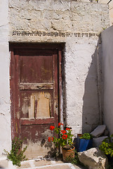 Image showing greek island street scene