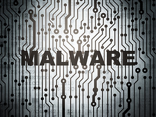 Image showing Safety concept: circuit board with Malware