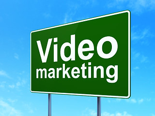 Image showing Business concept: Video Marketing on road sign background