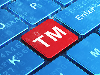 Image showing Law concept: Trademark on computer keyboard background