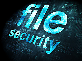 Image showing Security concept: File Security on digital background