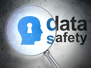 Image showing Information concept: Head With Keyhole and Data Safety