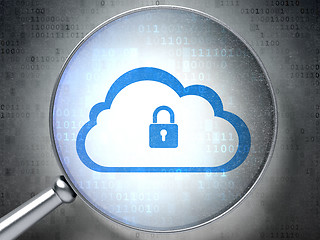 Image showing Cloud With Padlock optical glass