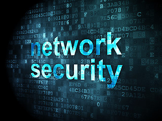 Image showing Privacy concept: Network Security on digital background