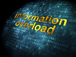 Image showing Information concept: Information Overload on digital background