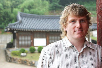 Image showing Blond man smiling