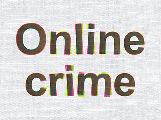 Image showing Safety concept: Online Crime on fabric texture background