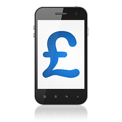 Image showing Currency concept: Pound on smartphone
