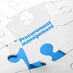 Image showing Business concept: Procurement Management on puzzle background