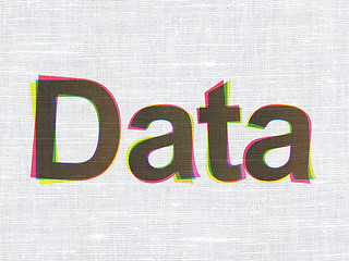 Image showing Data concept: Data on fabric texture background