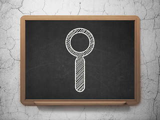 Image showing Web development concept: Search on chalkboard background