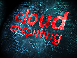 Image showing Cloud computing concept: Cloud Computing on digital background