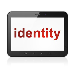 Image showing Privacy concept: Identity on tablet pc computer