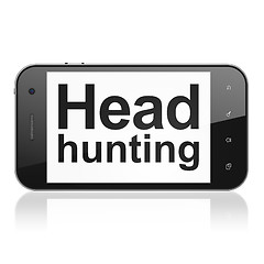 Image showing Business concept: Head Hunting on smartphone