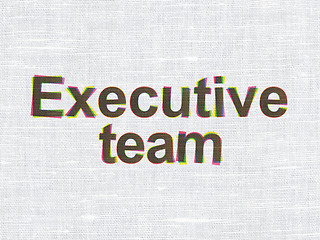 Image showing Finance concept: Executive Team on fabric texture background