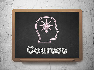 Image showing Education concept: Head With Lightbulb and Courses