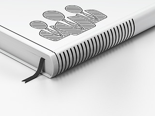 Image showing Finance concept: closed book, Business People on white