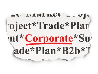 Image showing Finance concept: Corporate on Paper background