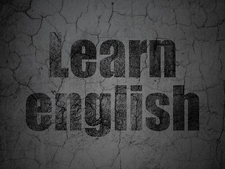 Image showing Education concept: Learn English on grunge wall background