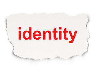 Image showing Security concept: Identity on Paper background