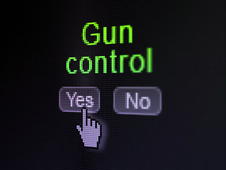 Image showing Security concept: Gun Control on digital computer screen