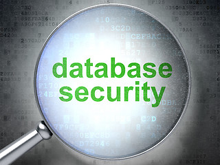 Image showing Safety concept: Database Security with optical glass