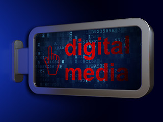 Image showing Advertising concept: Digital Media and Mouse Cursor billboard