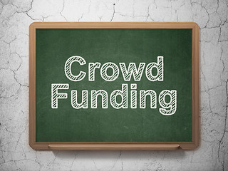 Image showing Finance concept: Crowd Funding on chalkboard background