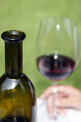 Image showing Wine and Hand