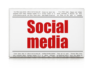 Image showing Newspaper headline Social Media