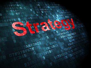 Image showing Business concept: Strategy on digital background