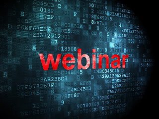 Image showing Education concept: Webinar on digital background