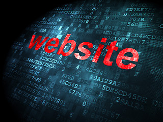 Image showing SEO web development concept: Website on digital background