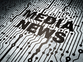 Image showing News concept: circuit board with Media News