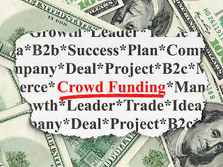 Image showing Finance concept: Crowd Funding on Money background