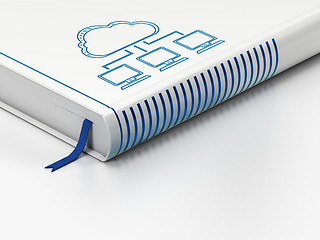 Image showing Cloud technology concept: closed book, Cloud Network on white