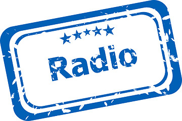 Image showing radio Rubber Stamp over a white background