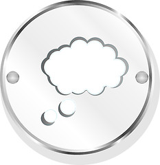 Image showing speech bubbles sign button, web app icon